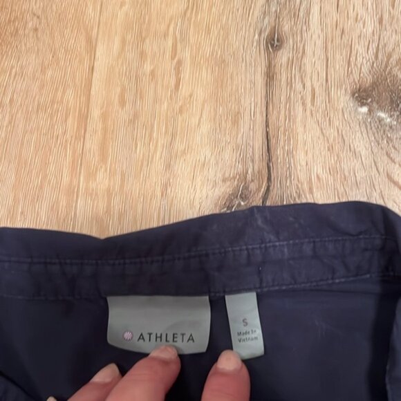 Athleta Dress Womens Small Navy Button up - Picture 4 of 11